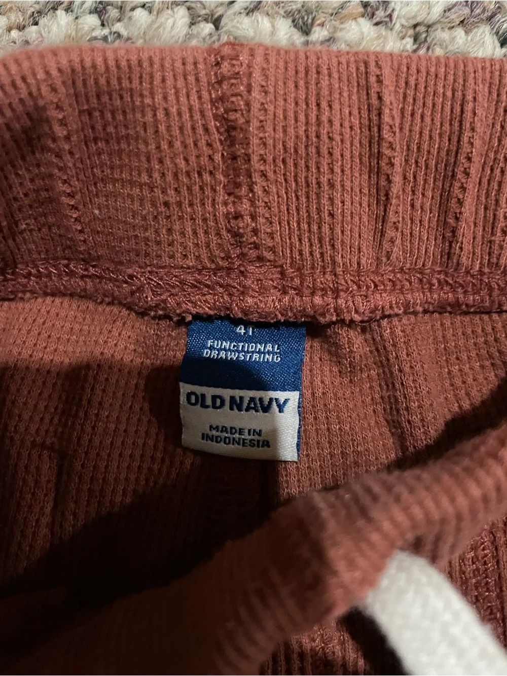 Old Navy Rust Drawstring Ribbed Lounge Shorts